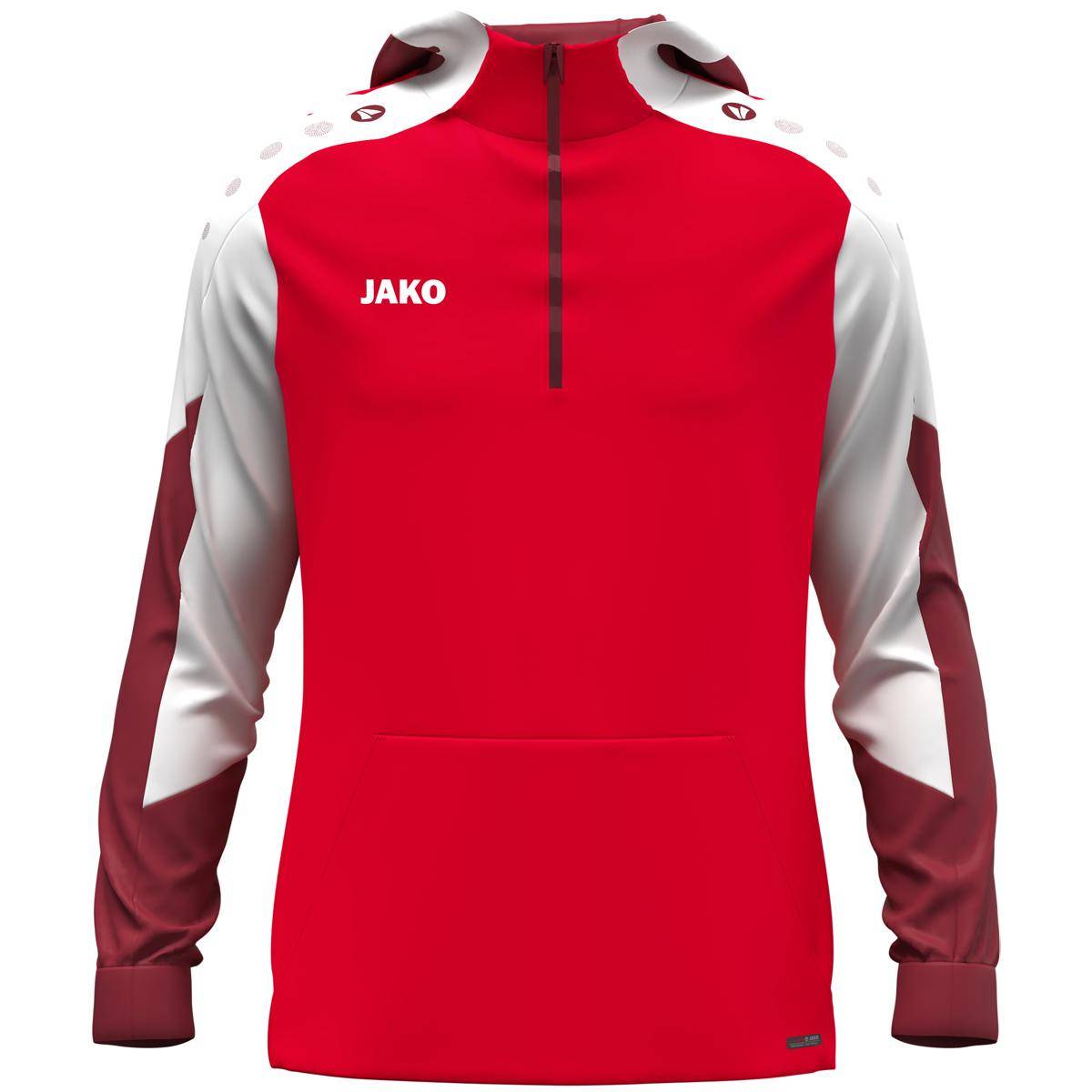 Jako Zip Hoodie Dynamic Herren rot/weiß/dunkelrot