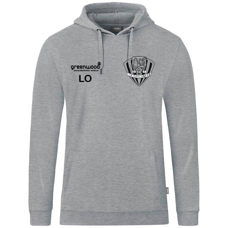Kapuzensweat Organic Erwachsene FC Wenigumstadt grau meliert