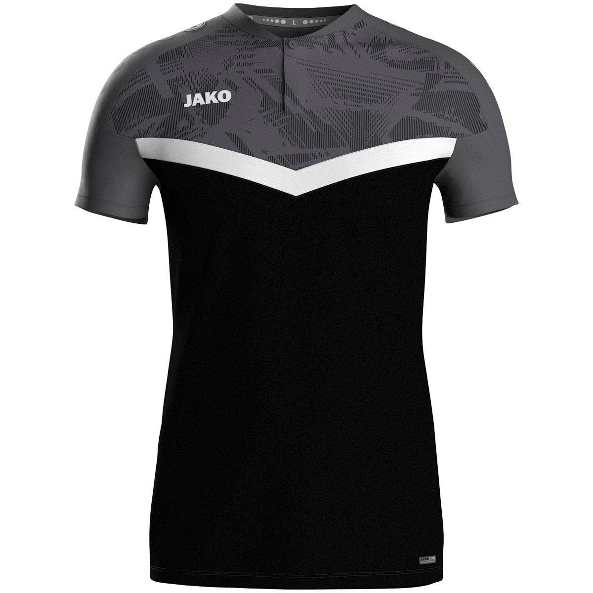 Jako Polo Iconic Herren schwarz/anthrazit
