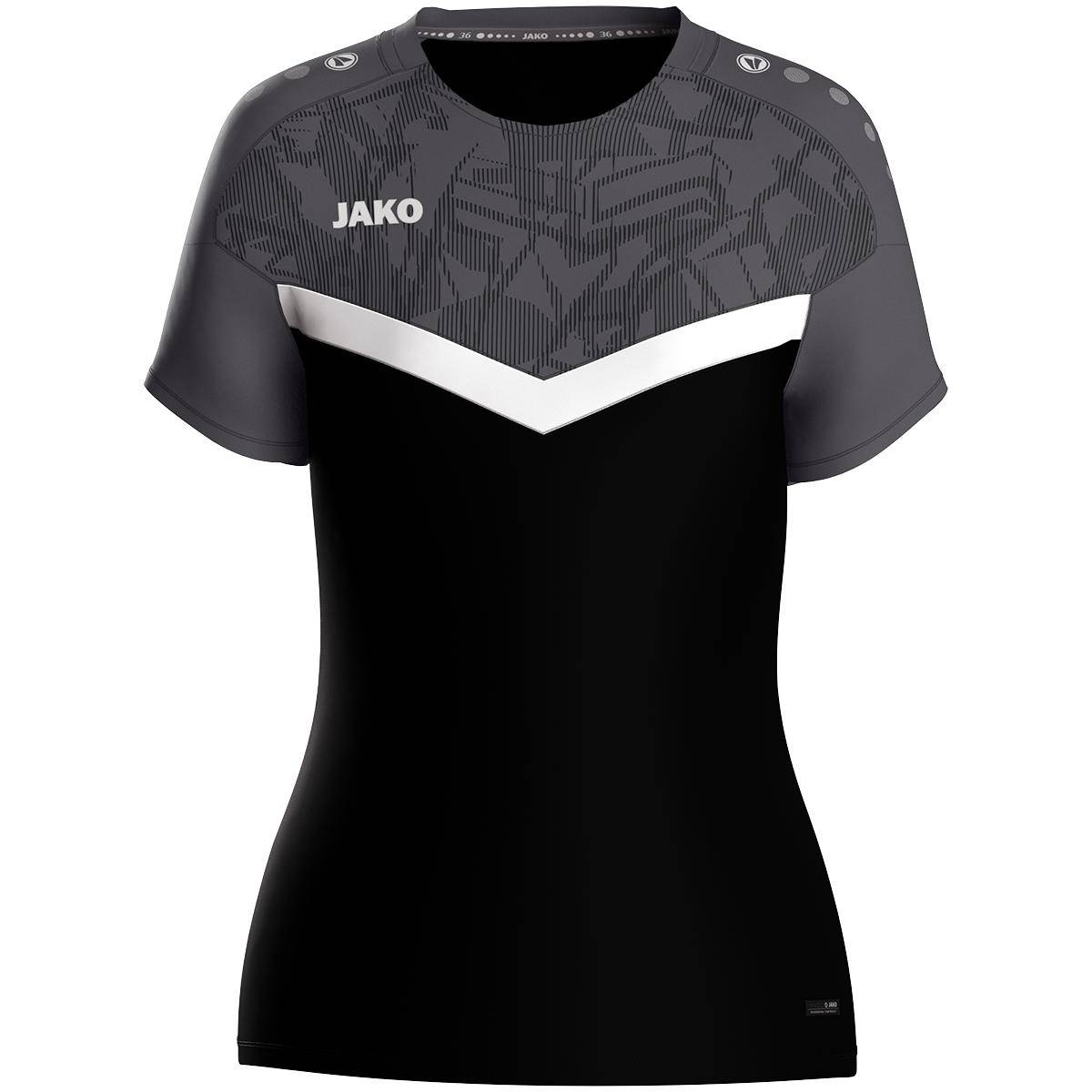 Jako T-Shirt Iconic Damen schwarz/anthrazit