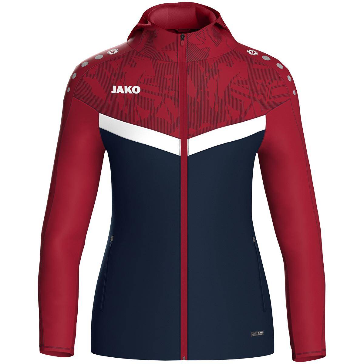Jako Kapuzenjacke Iconic Damen marine/ chili rot
