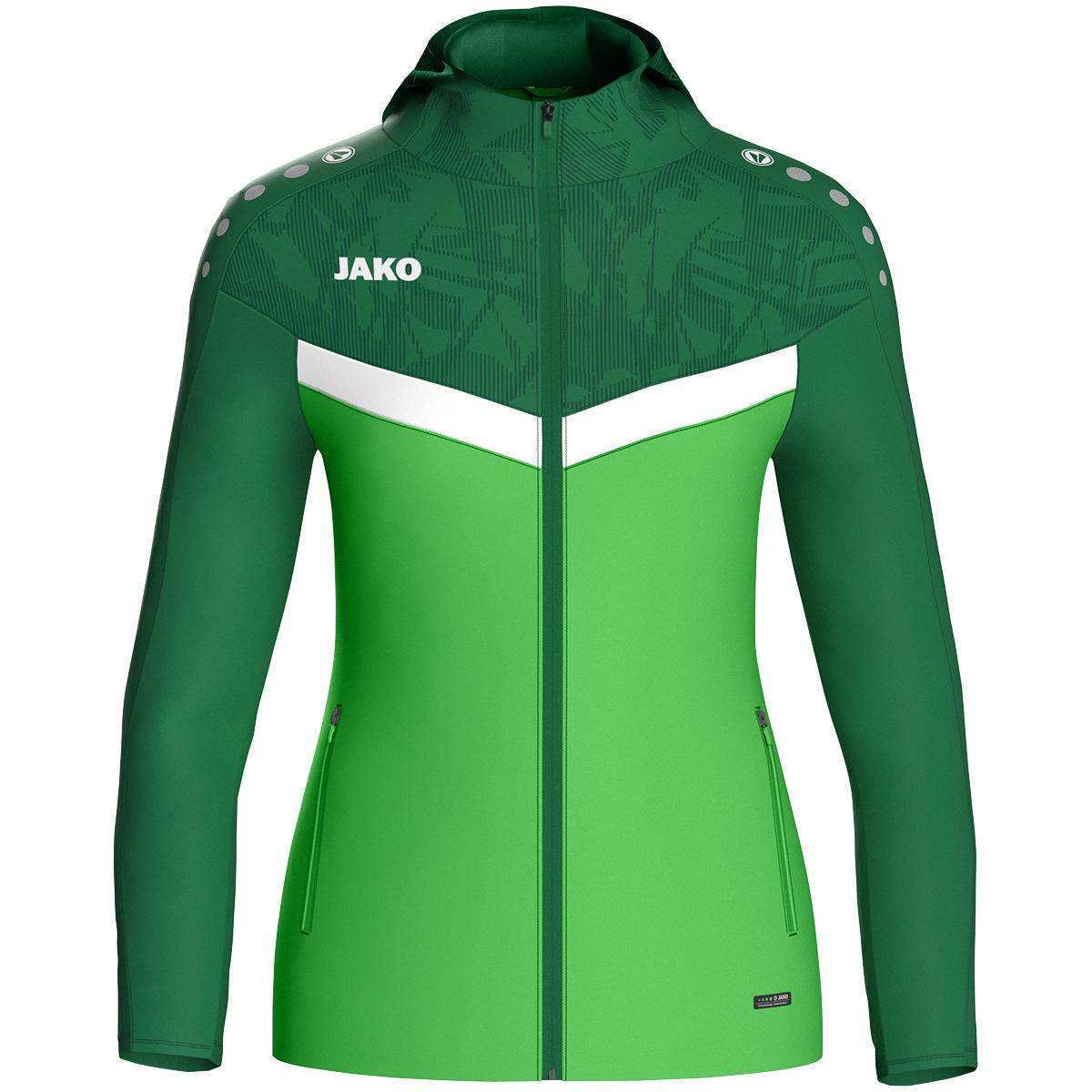 Jako Kapuzenjacke Iconic Damen soft green/sportgrün