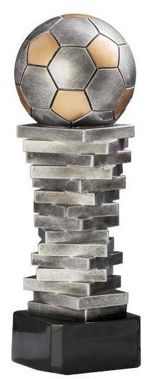 Pokalfigur Fußball Stacked Soccer silber/gold