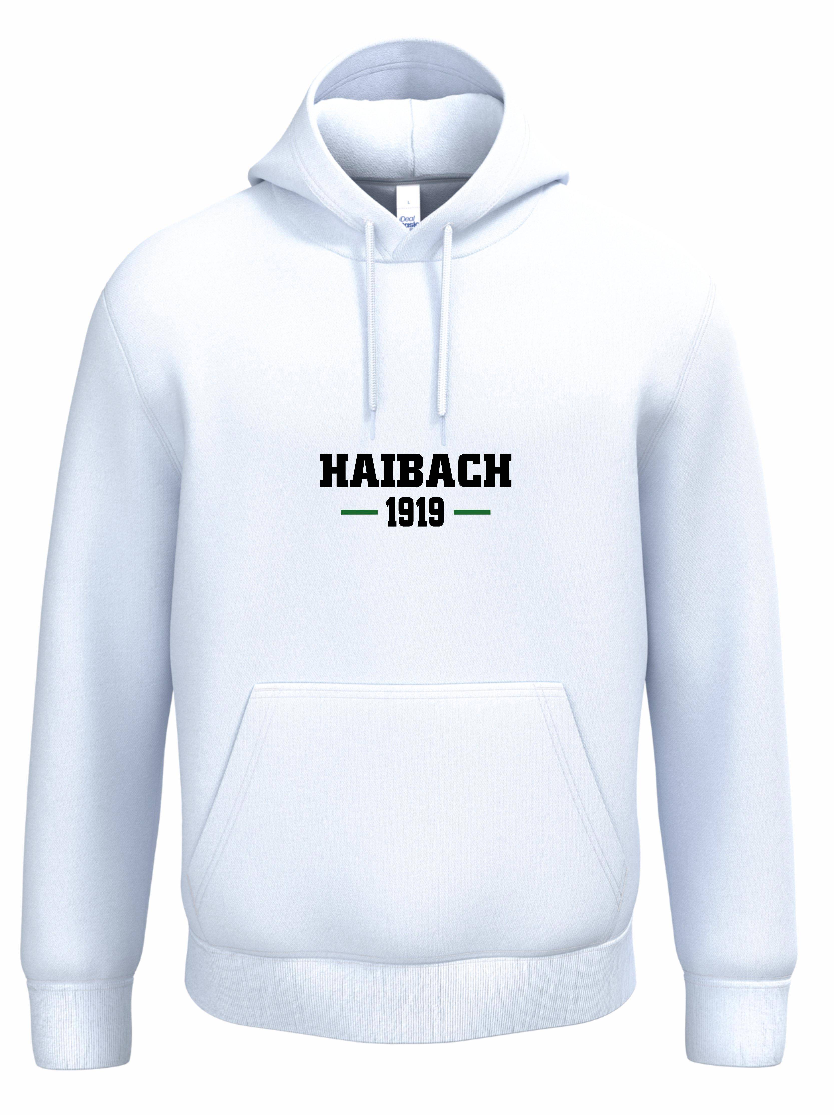 Alemannia Haibach Hoodie unisex weiß