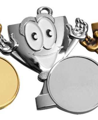 Medaille Zentron 42x46 mm Kinder silber