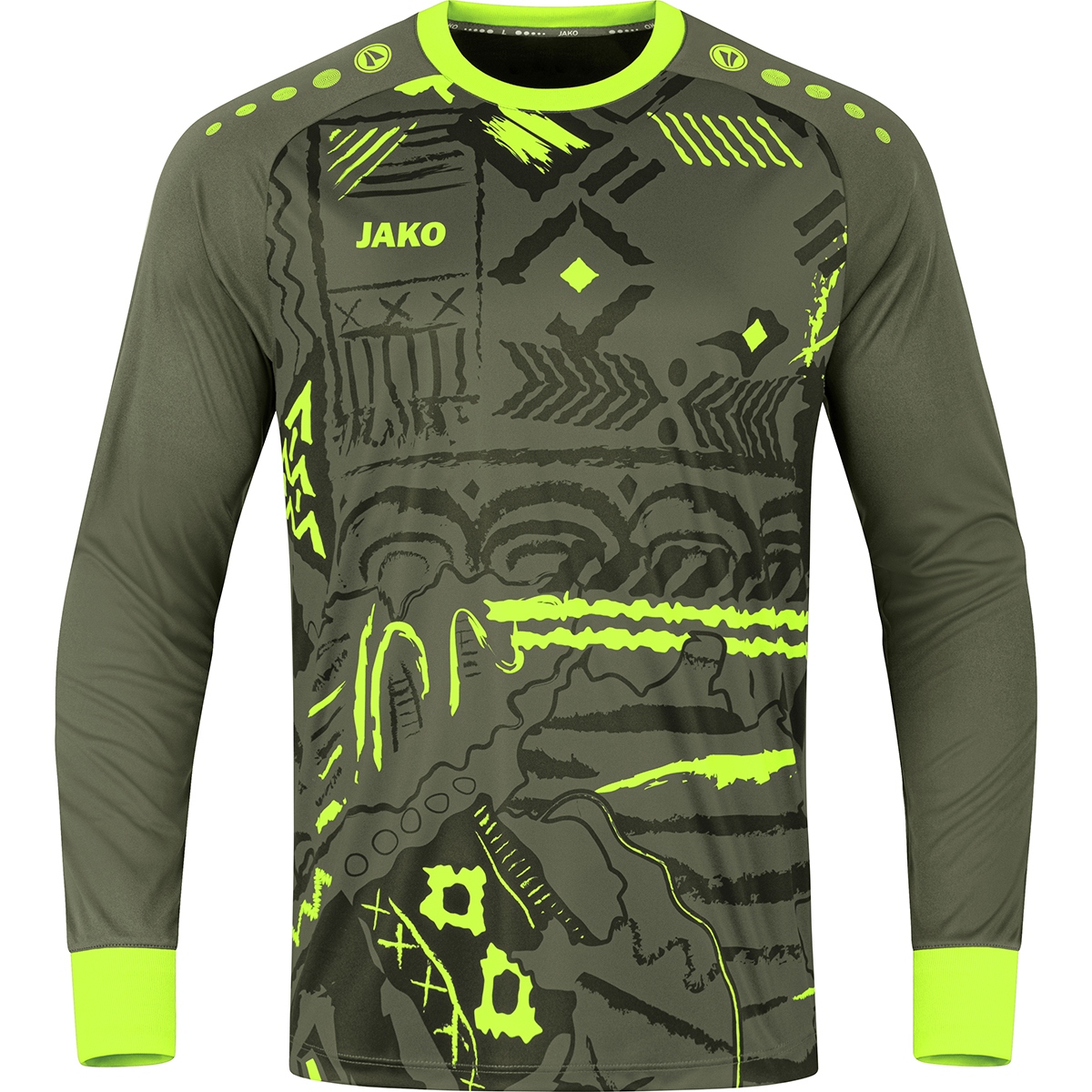 Jako TW-Trikot Tropicana Kinder khaki/neongrün