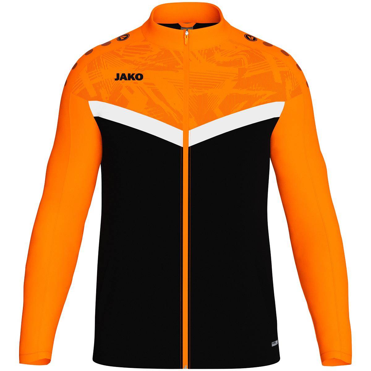 Jako Polyesterjacke Iconic Herren schwarz/neonorange