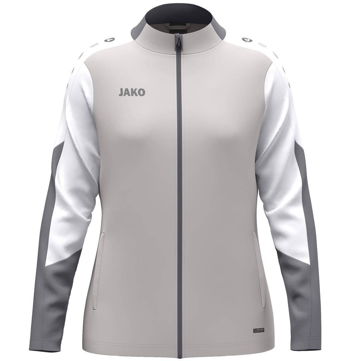 Jako Polyesterjacke Dynamic Damen hellgrau/weiß/grau