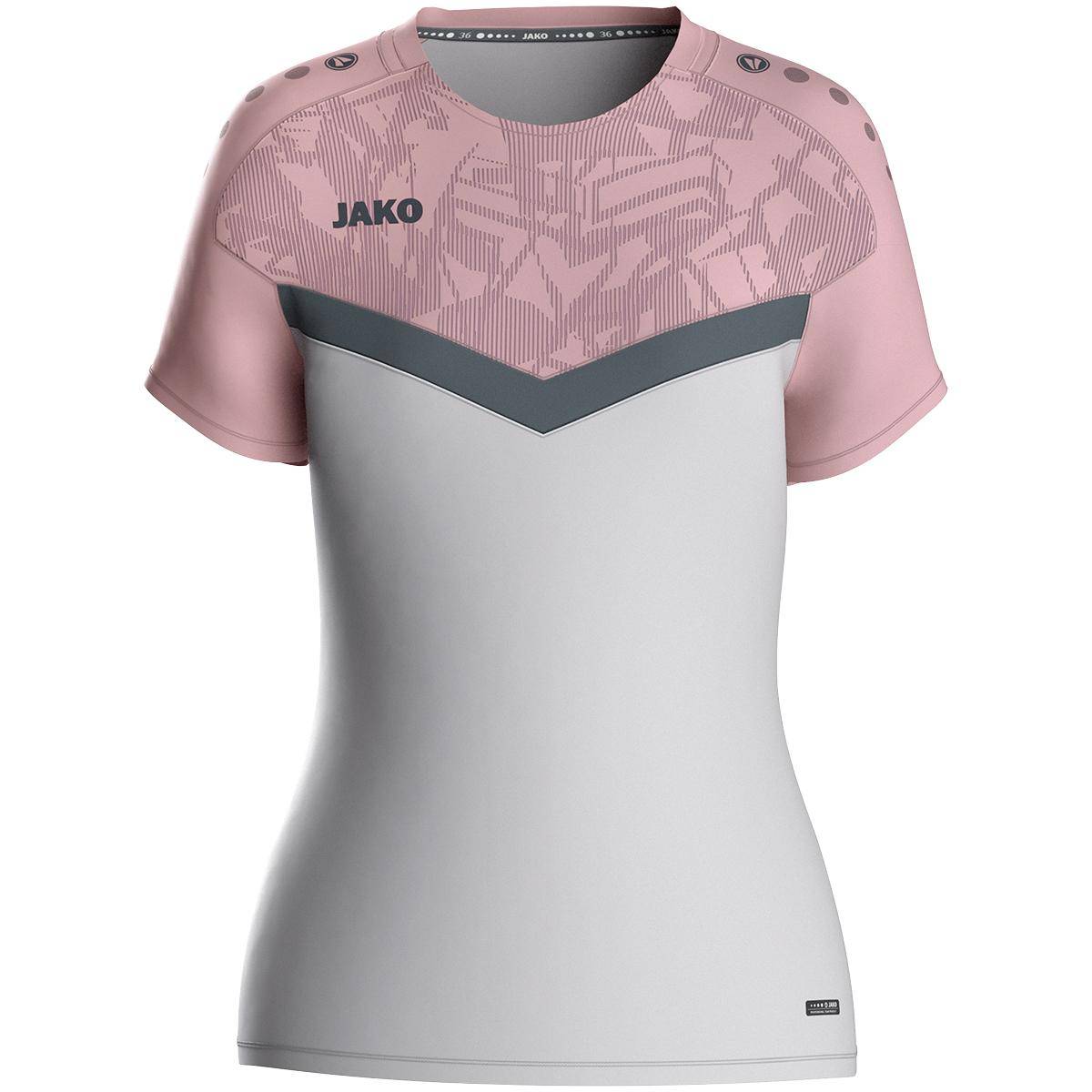Jako T-Shirt Iconic Damen soft grey/dusky pink/anthra light