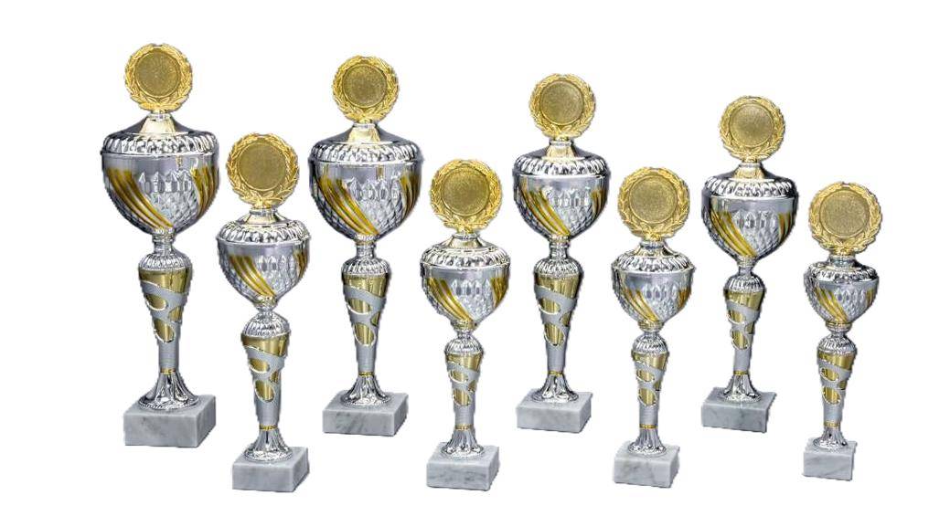 Pokal Champion Goldline silber