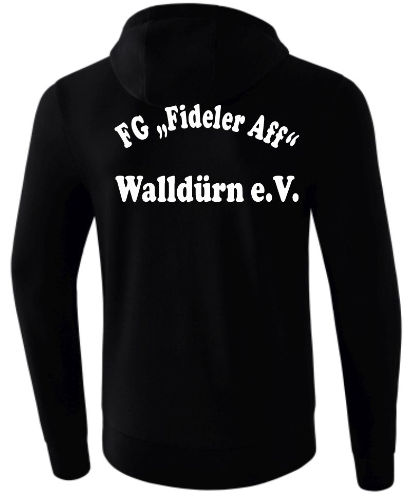 erima Kapuzenjacke Basic FG Fideler Aff schwarz