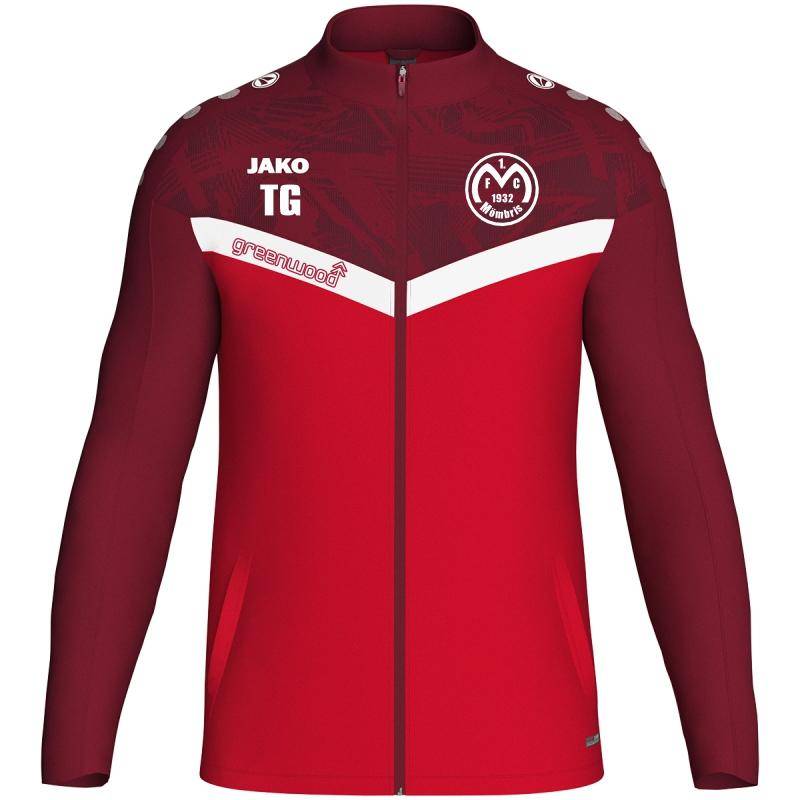 Jako Polyesterjacke Iconic Herren Mömbris rot/weinrot