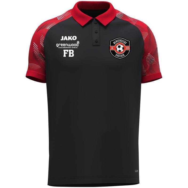 Jako Polo Sonic Herren schwarz/rot SG Mensengesäß/Brücken