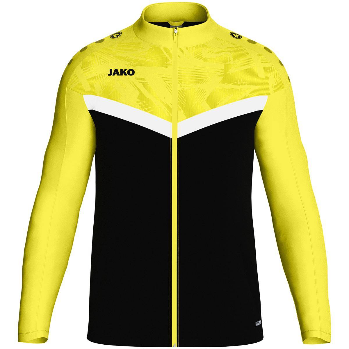 Jako Polyesterjacke Iconic Herren schwarz/soft yellow