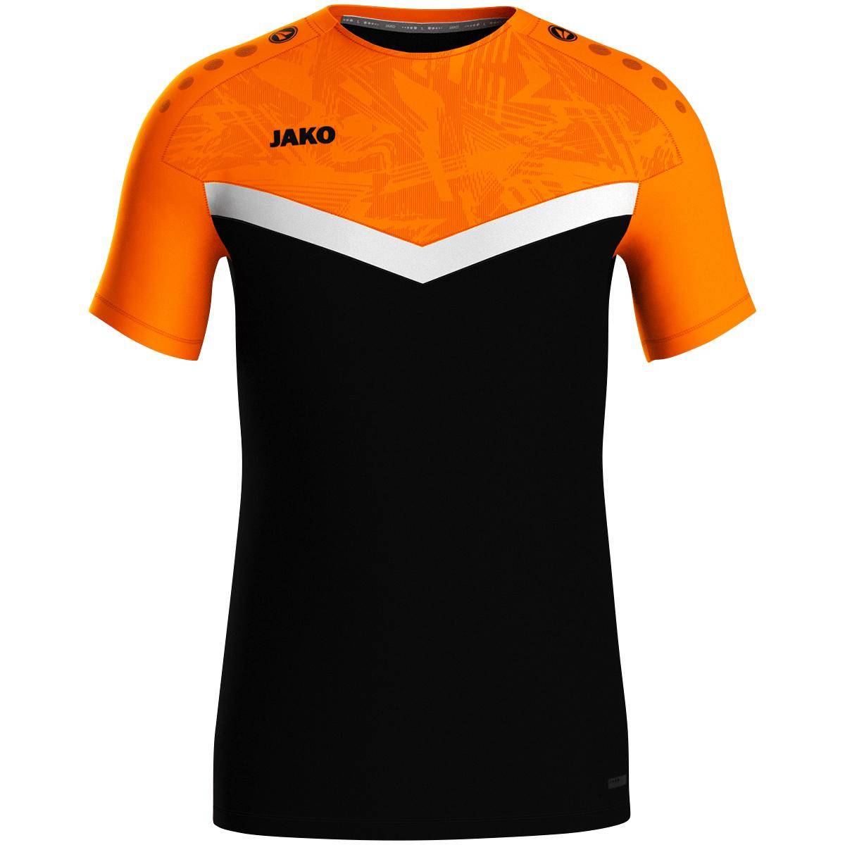 Jako T-Shirt Iconic Herren schwarz/neonorange