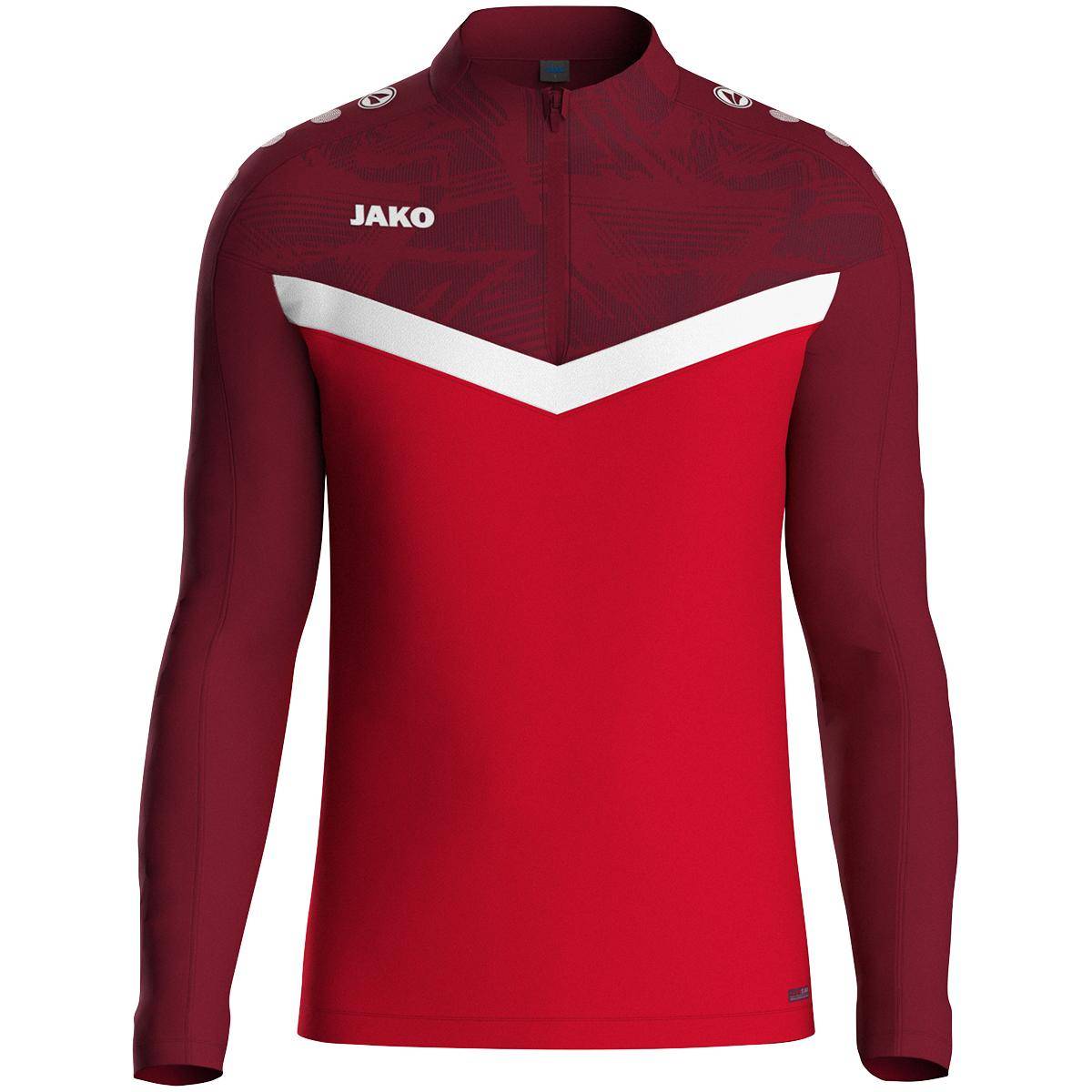 Jako Ziptop Iconic Herren rot/weinrot
