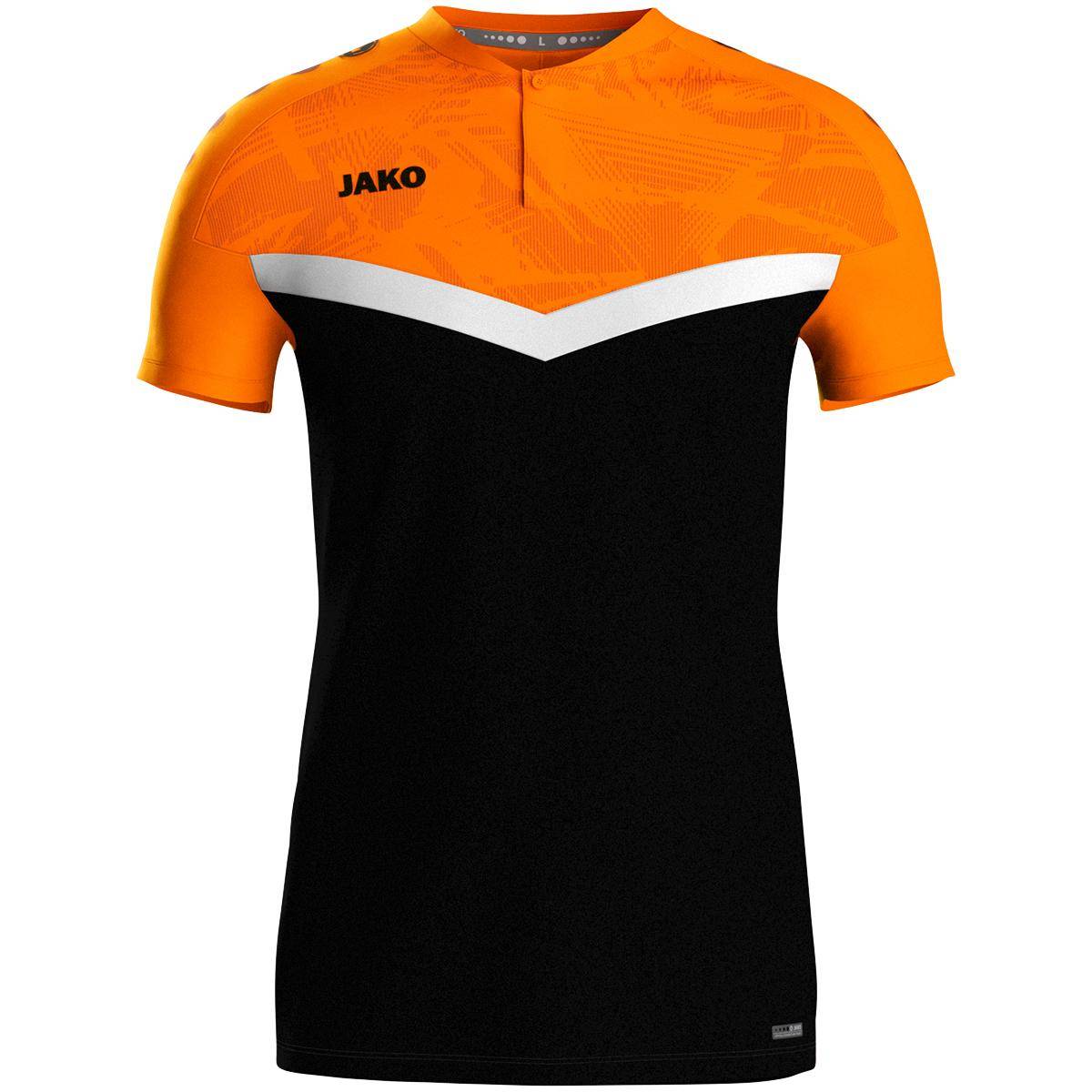 Jako Polo Iconic Herren schwarz/neonorange