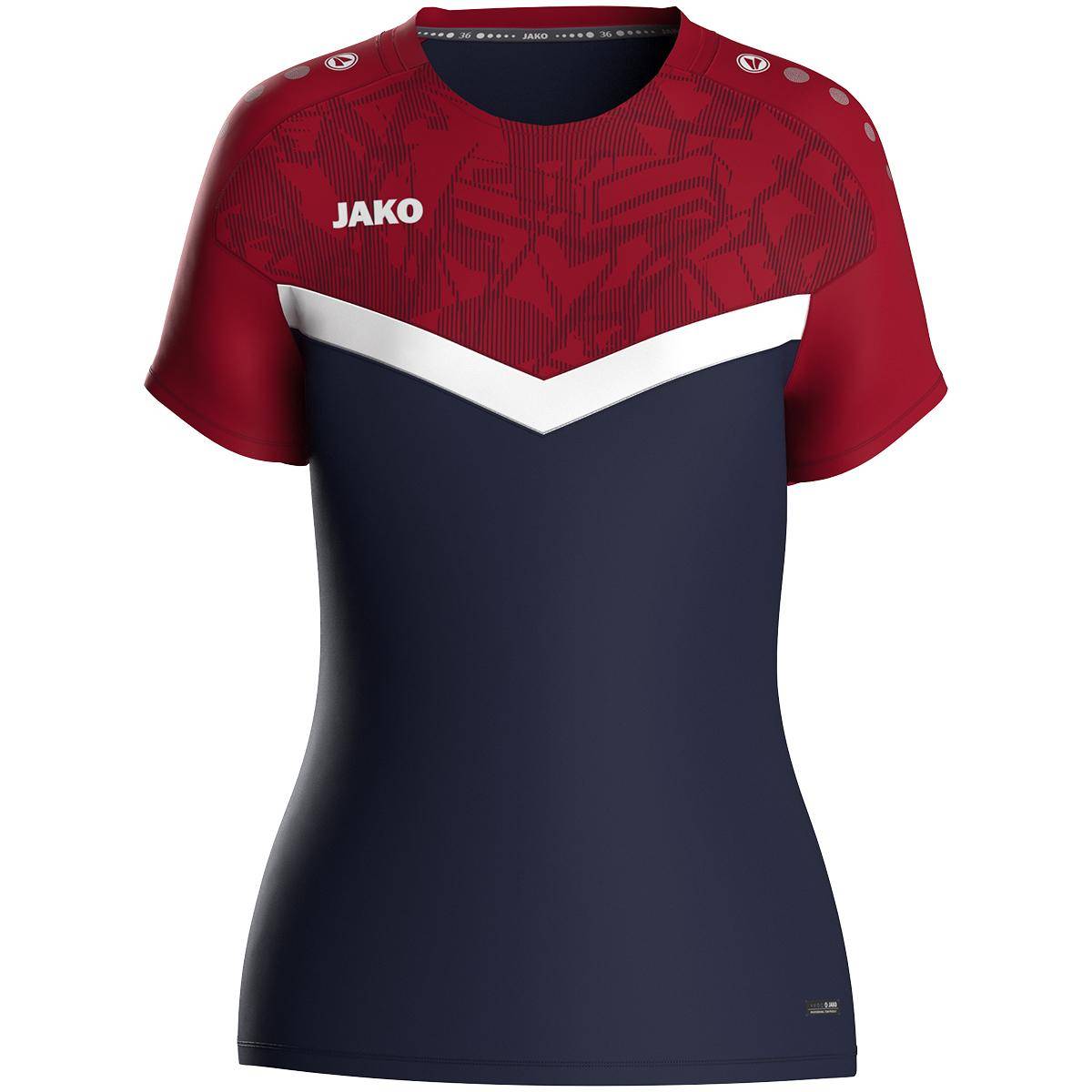 Jako T-Shirt Iconic Damen marine/chili rot