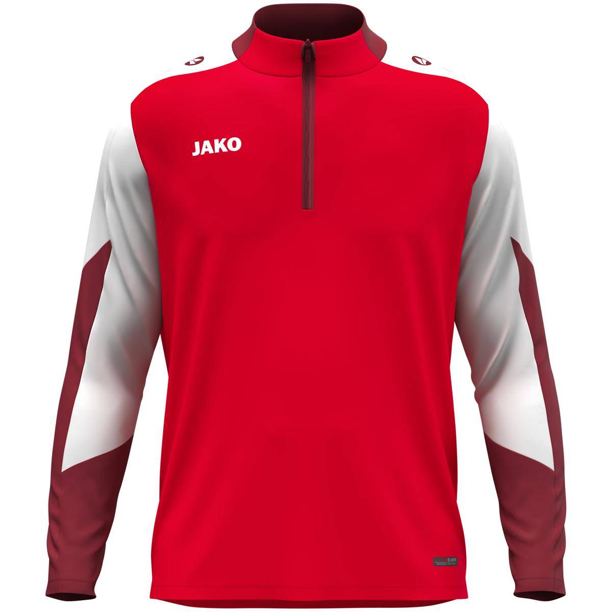 Jako Ziptop Dynamic Kinder rot/weiß/dunkelrot