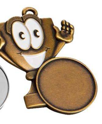 Medaille Zentron 42x46 mm Kinder bronze