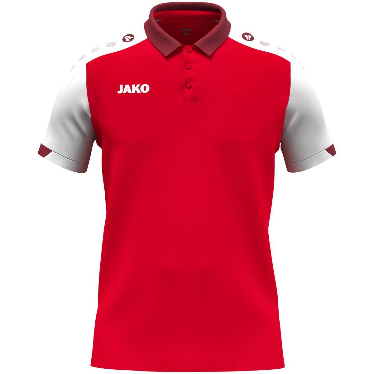 Jako Polo Dynamic Kinder rot/weiß/dunkelrot