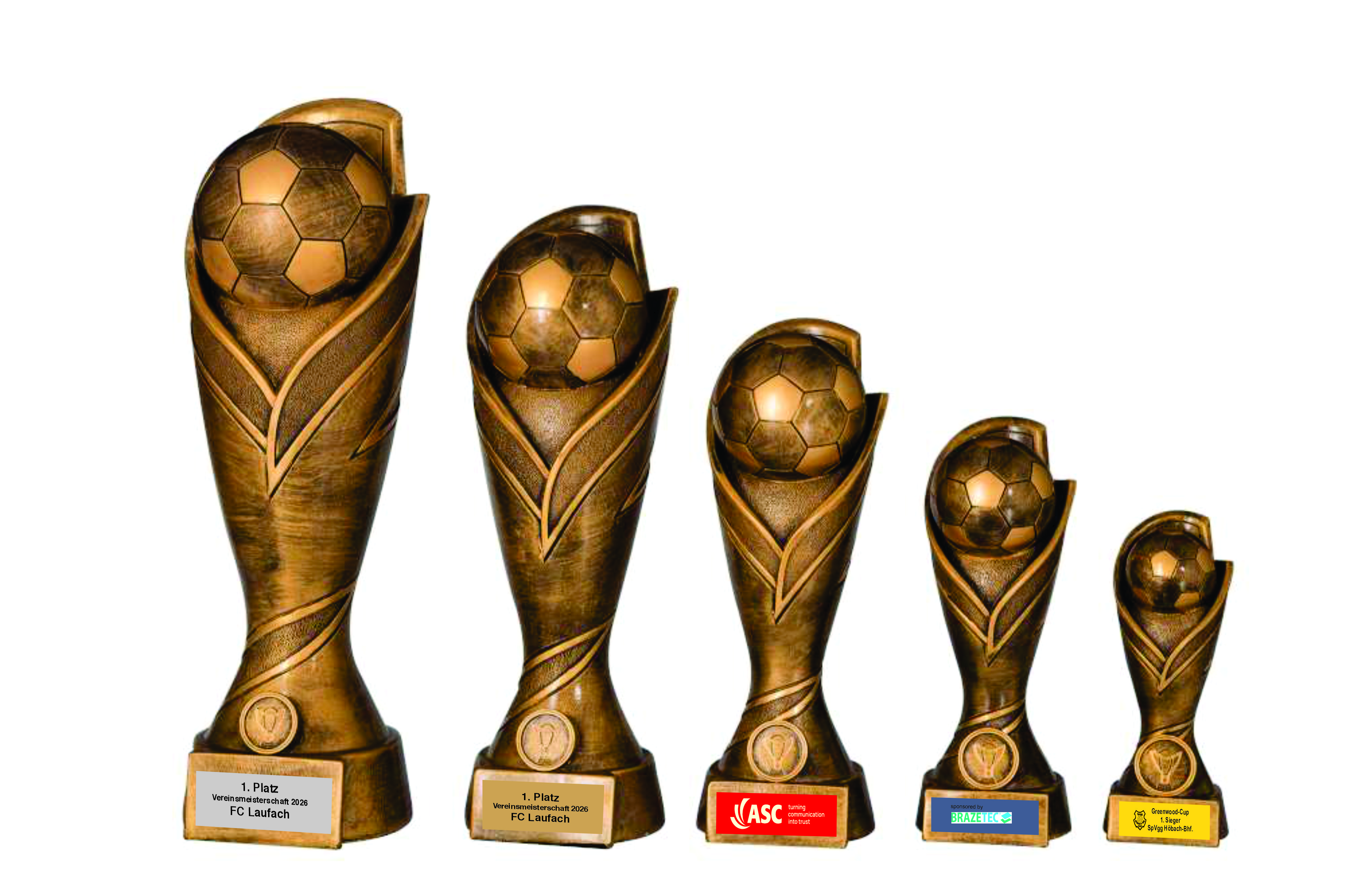 Fußballpokal Champion bronze