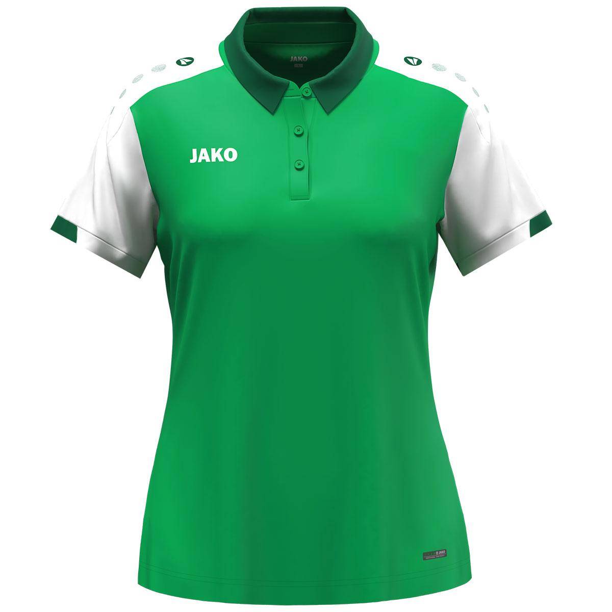 Jako Polo Dynamic Damen grün/weiß/dunkelgrün