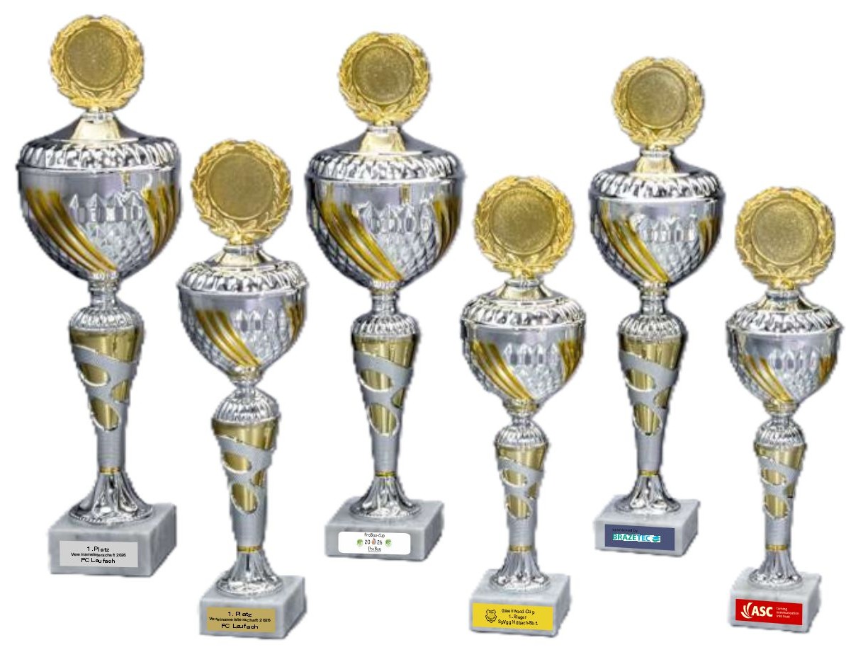 Pokal Champion Goldline silber