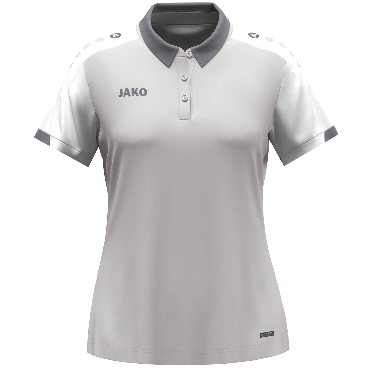 Jako Polo Dynamic Damen hellgrau/weiß/grau