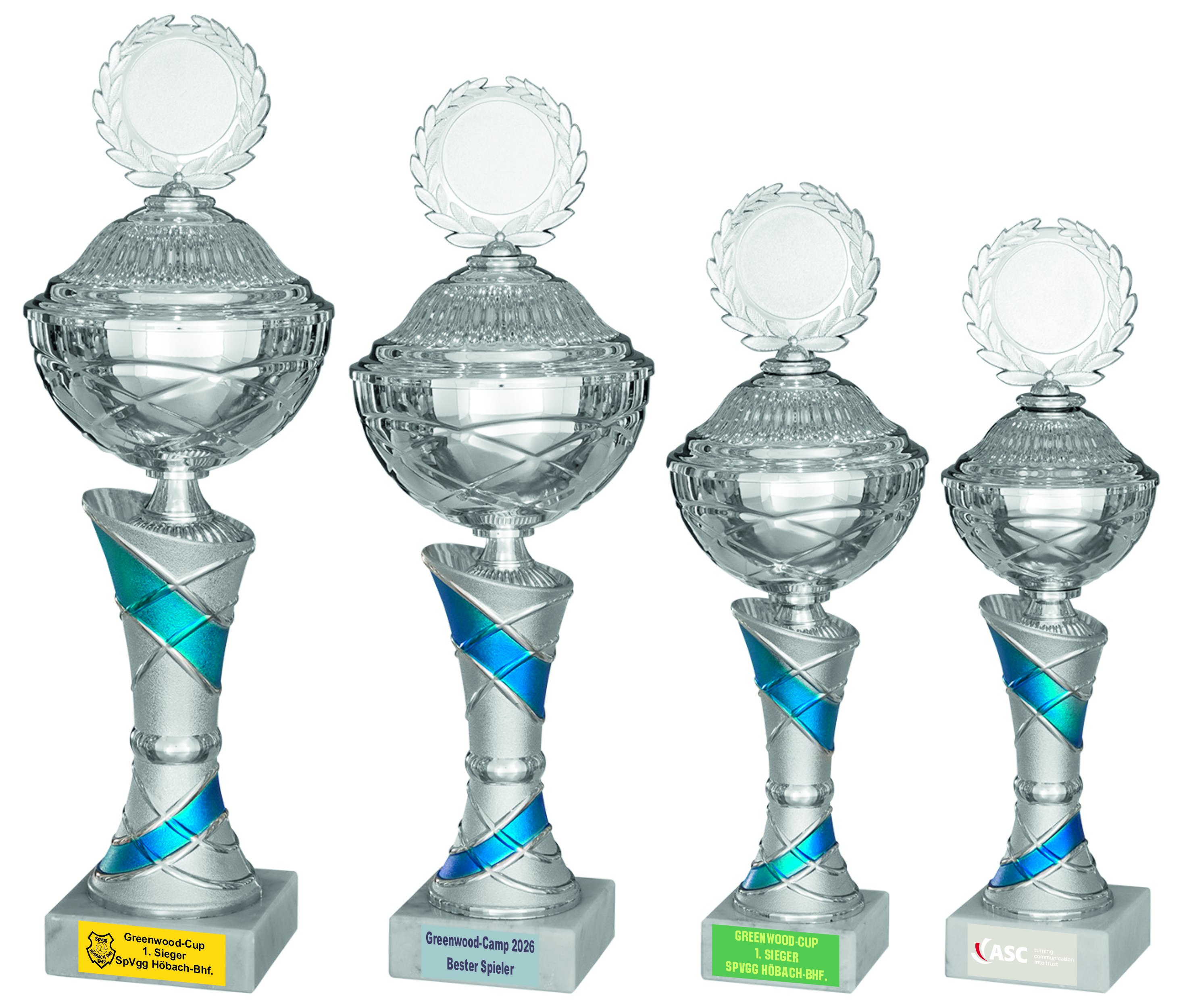 Pokal Prestige Blau silber