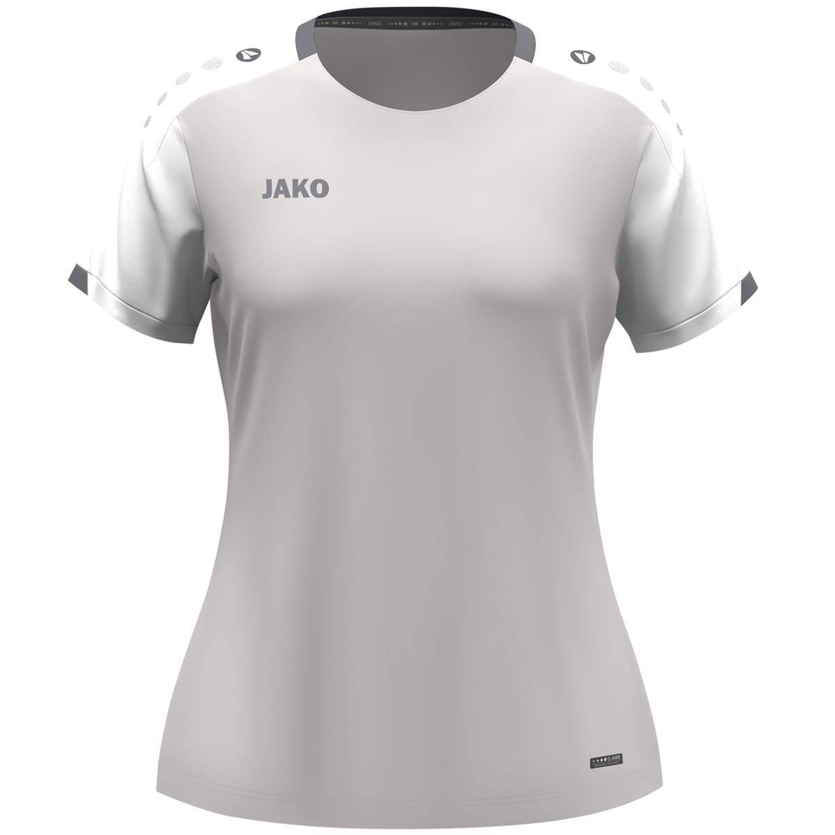 Jako T-Shirt Dynamic Damen hellgrau/weiß/grau