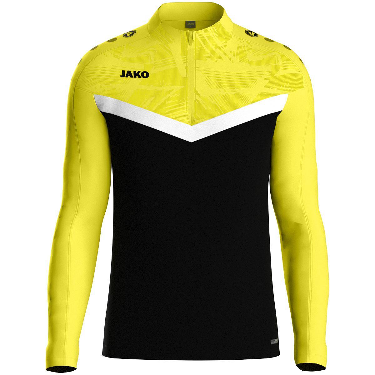 Jako Ziptop Iconic Kinder schwarz/ soft yellow