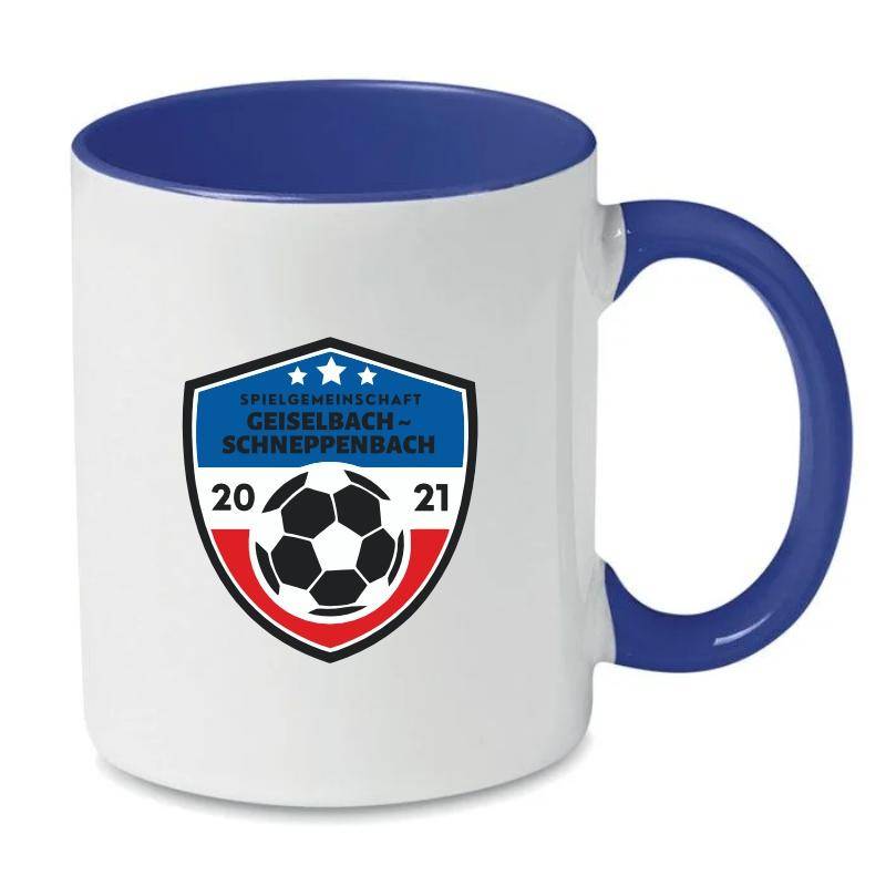 Keramiktasse blau SG Geiselbach-Schneppenbach