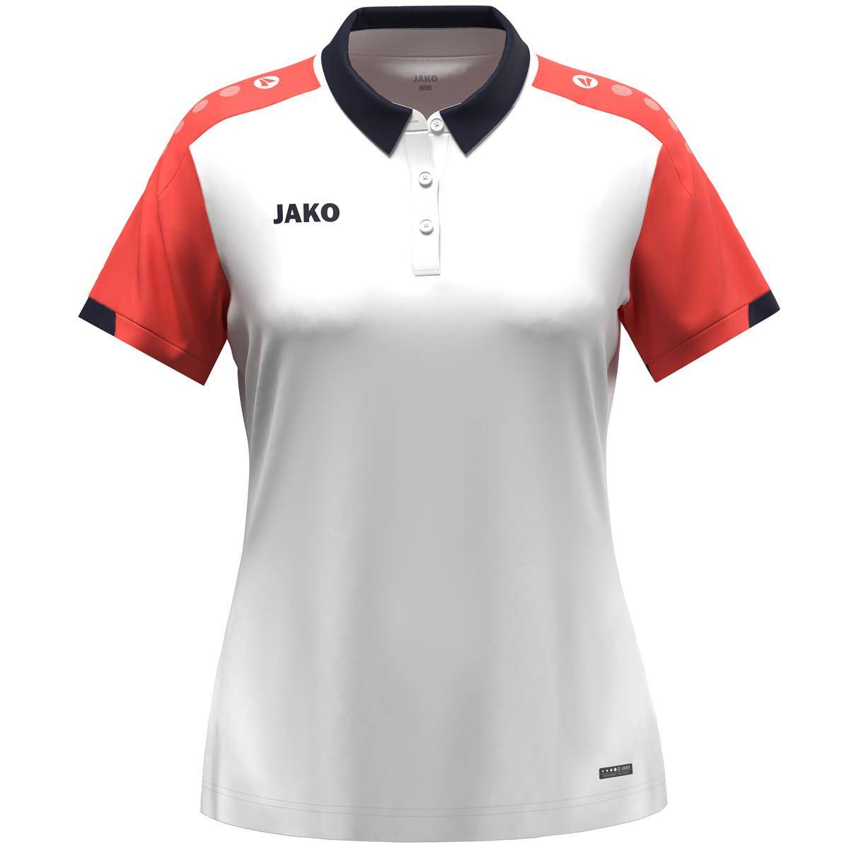 Jako Polo Dynamic Damen weiß/coral/marine
