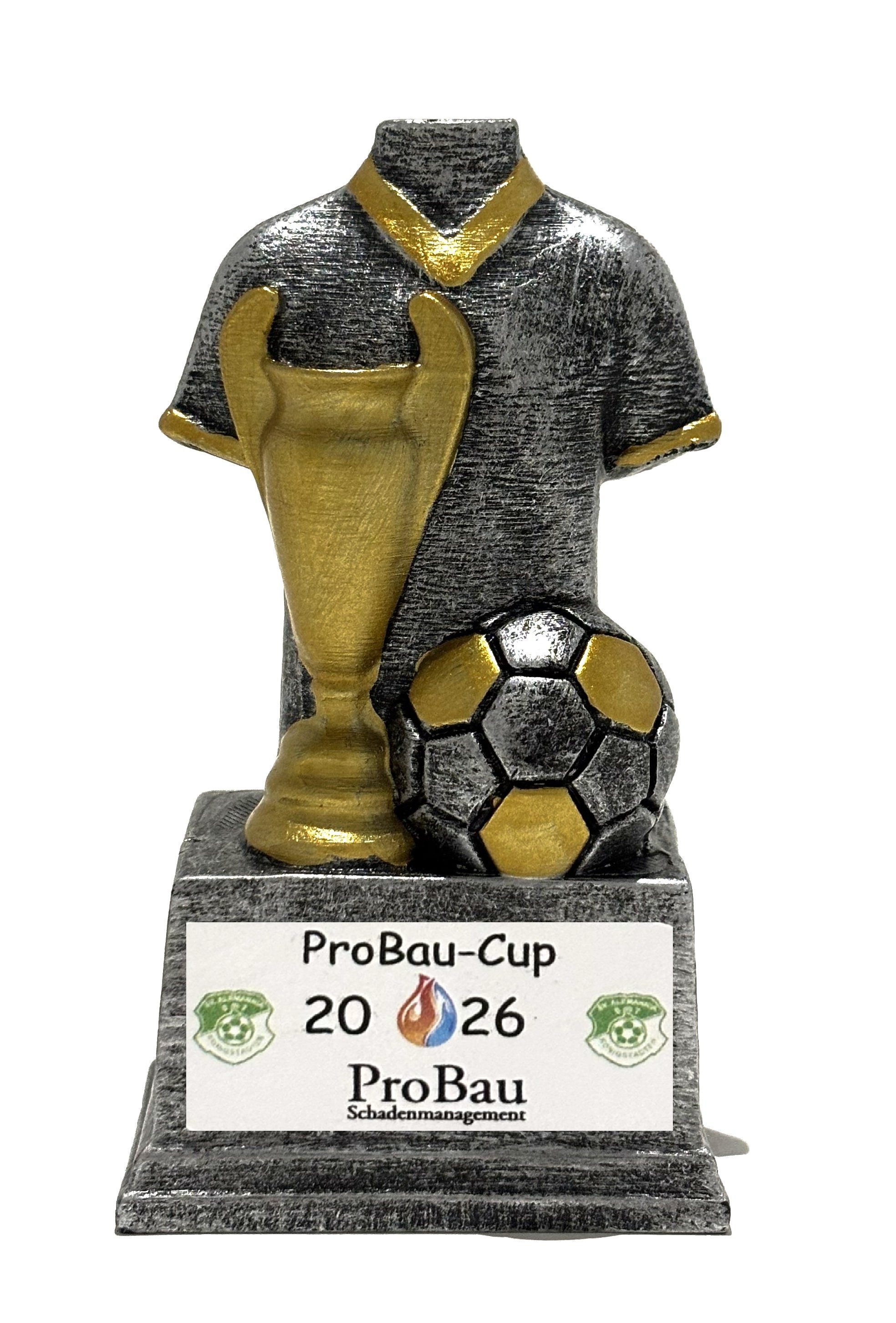 Minipokal Triballpo silber/gold