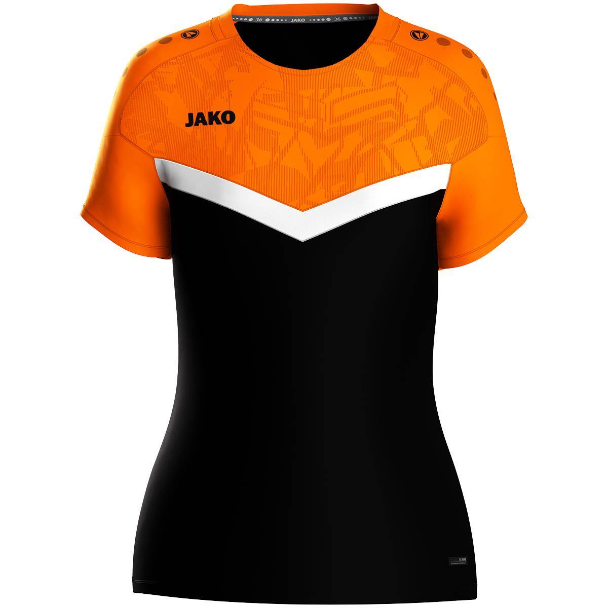 Jako T-Shirt Iconic Damen schwarz/neonorange