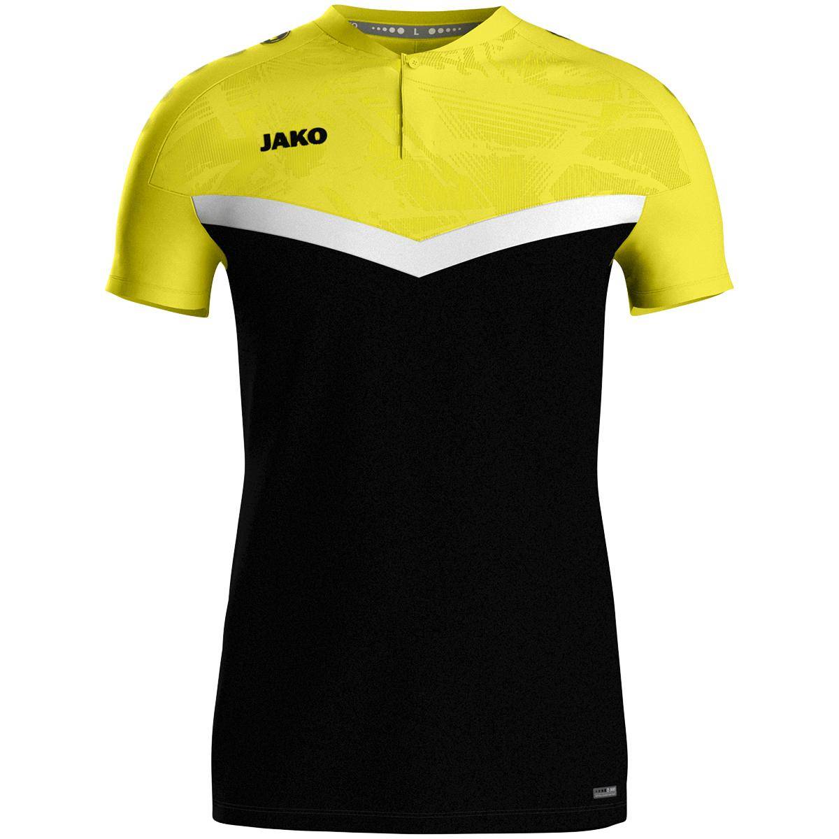 Jako Polo Iconic Herren schwarz/soft yellow