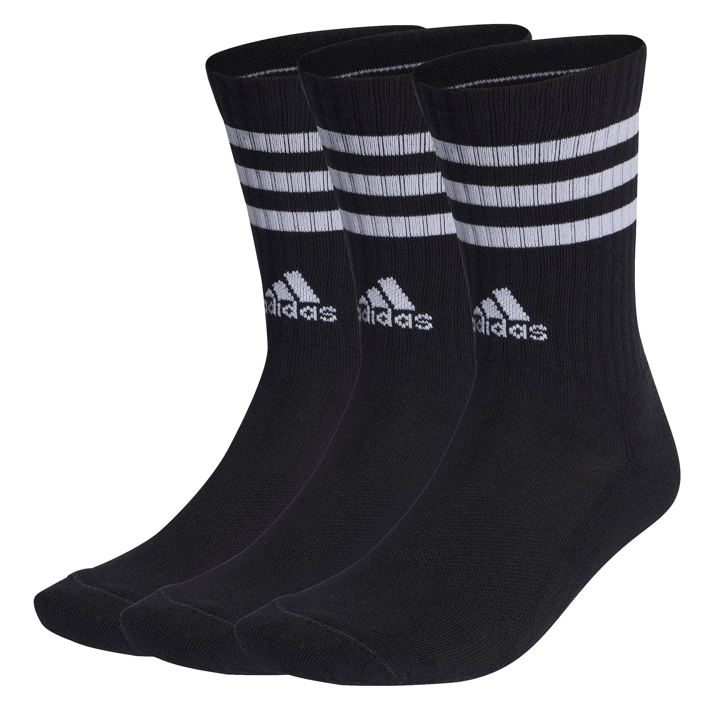 Adidas Knöchelsocken 3-Streifen 3er-Pack schwarz/weiß