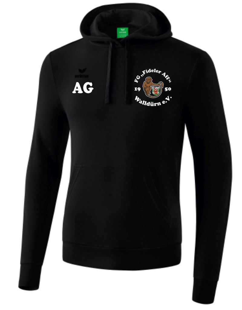 erima Kapuzensweat Basic FG Fideler Aff schwarz