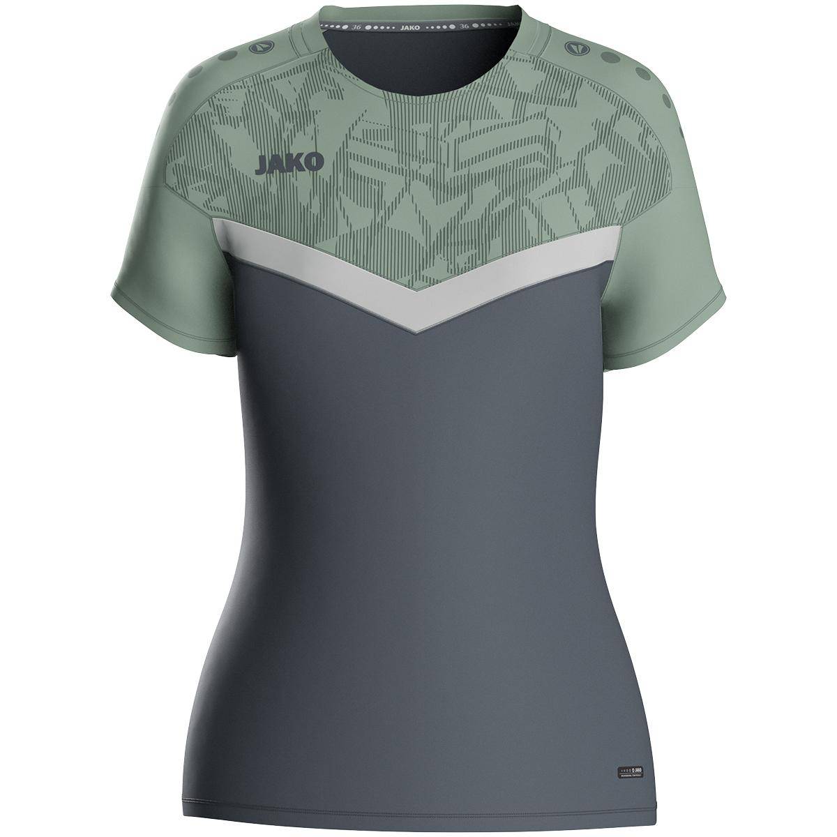 Jako T-Shirt Iconic Damen anthra light/mintgrün/soft grey