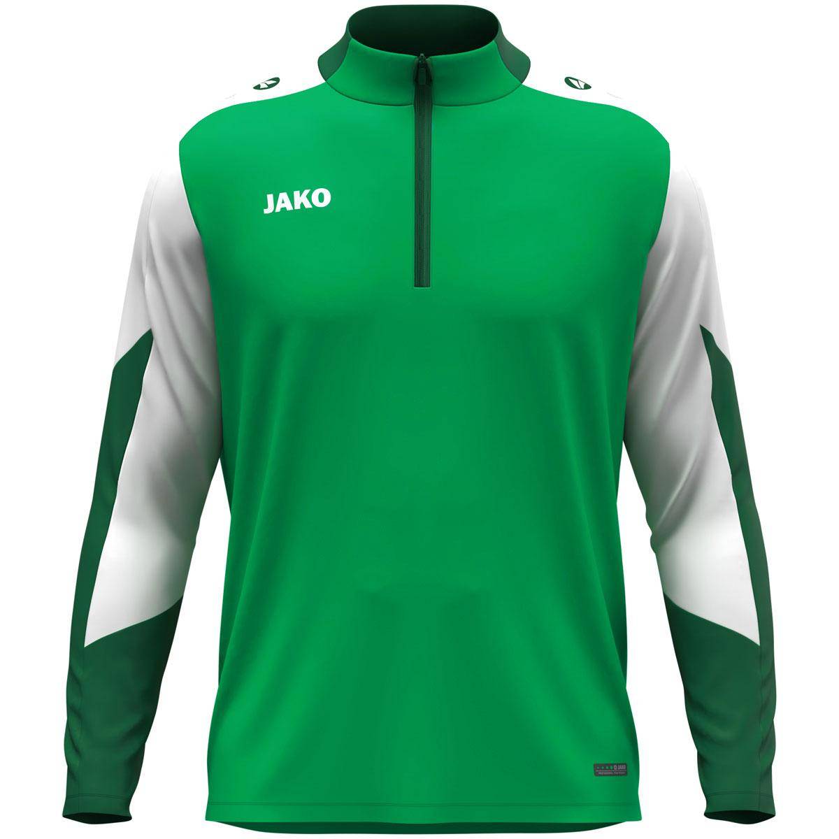 Jako Ziptop Dynamic Kinder grün/weiß/dunkelgrün