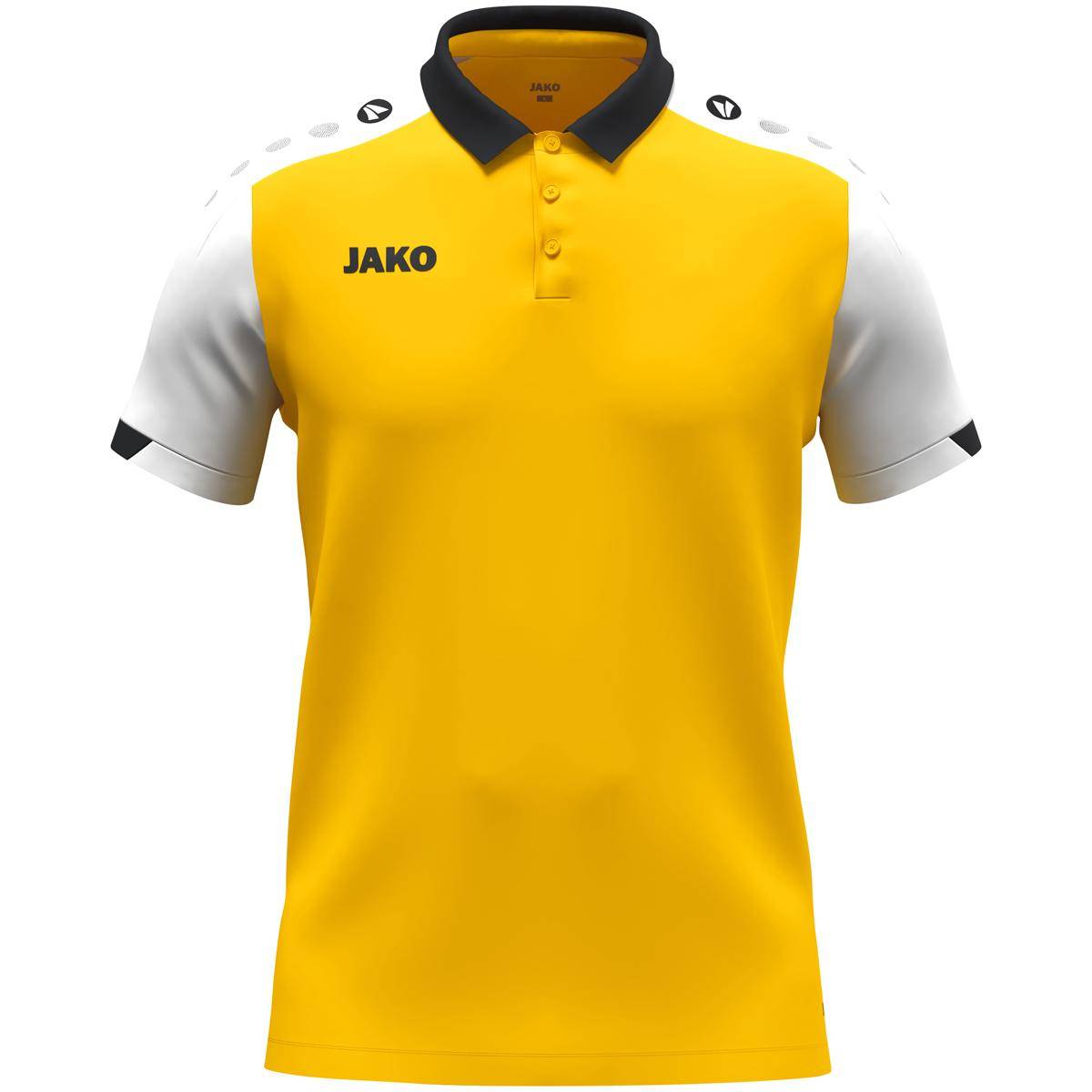 Jako Polo Dynamic Herren gelb/weiß/schwarz