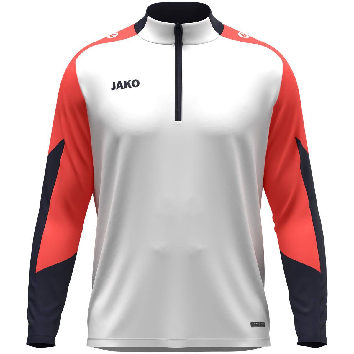 Jako Ziptop Dynamic Herren weiß/coral/marine