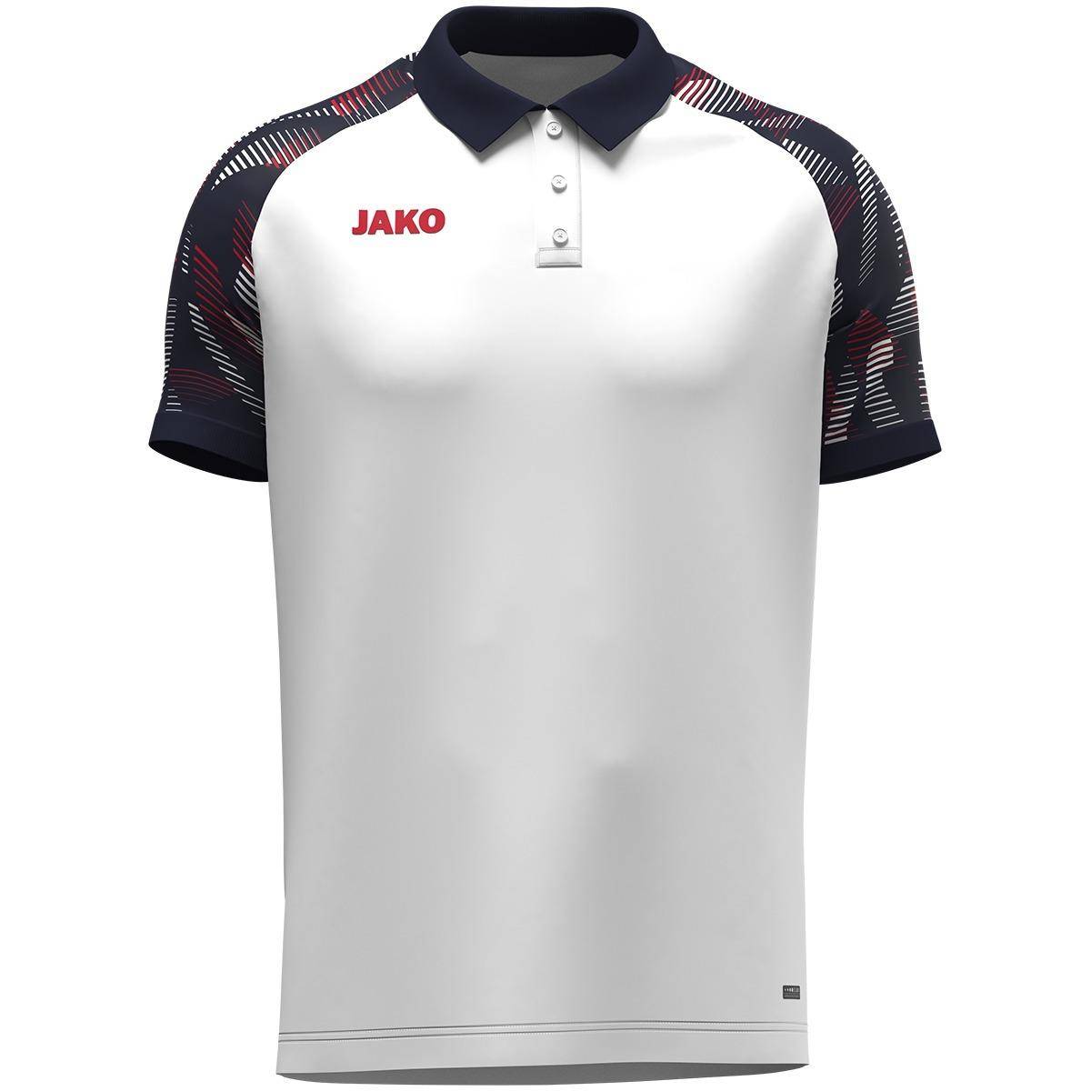 Jako Polo Sonic Kinder weiß/marine/rot