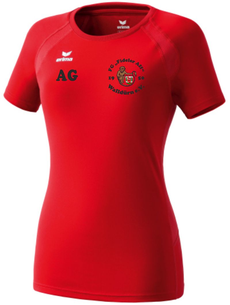 erima T-Shirt Performance Women FG Fideler Aff rot