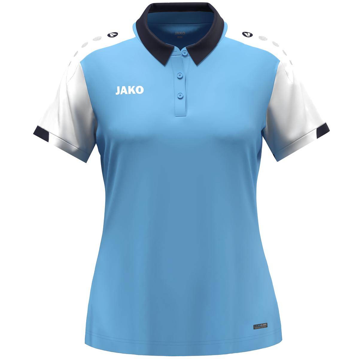 Jako Polo Dynamic Damen skyblue/weiß/marine