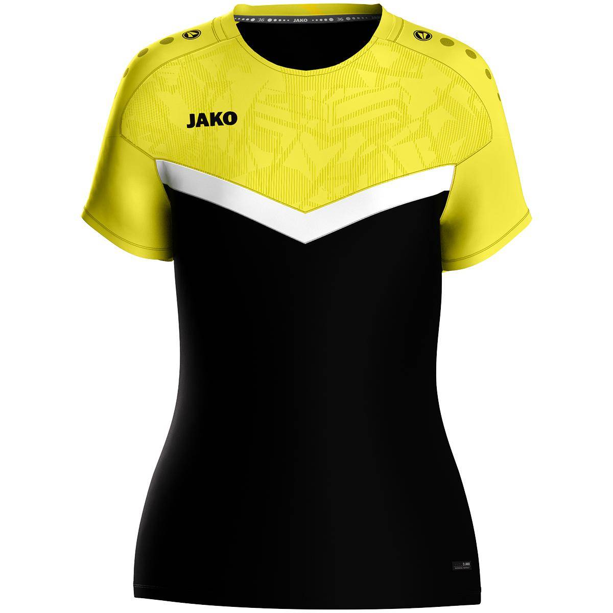 Jako T-Shirt Iconic Damen schwarz/ soft yellow