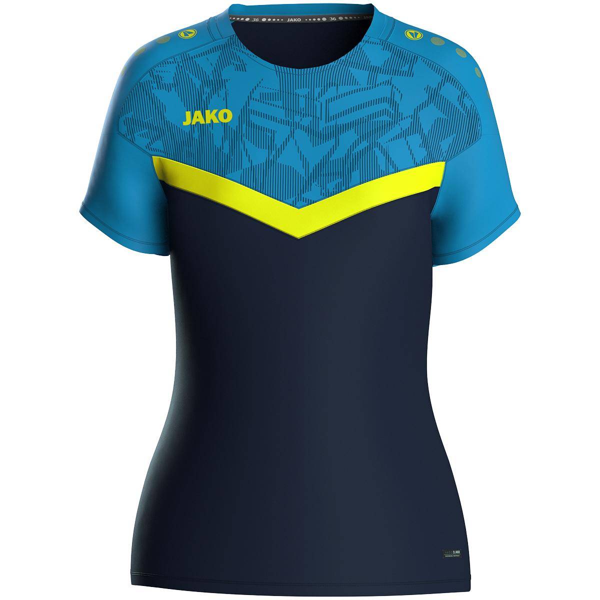 Jako T-Shirt Iconic Damen marine/jako blau/neongelb