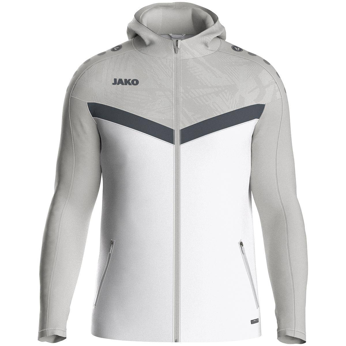 Jako Kapuzenjacke Iconic Kinder weiß/soft grey/anthra light