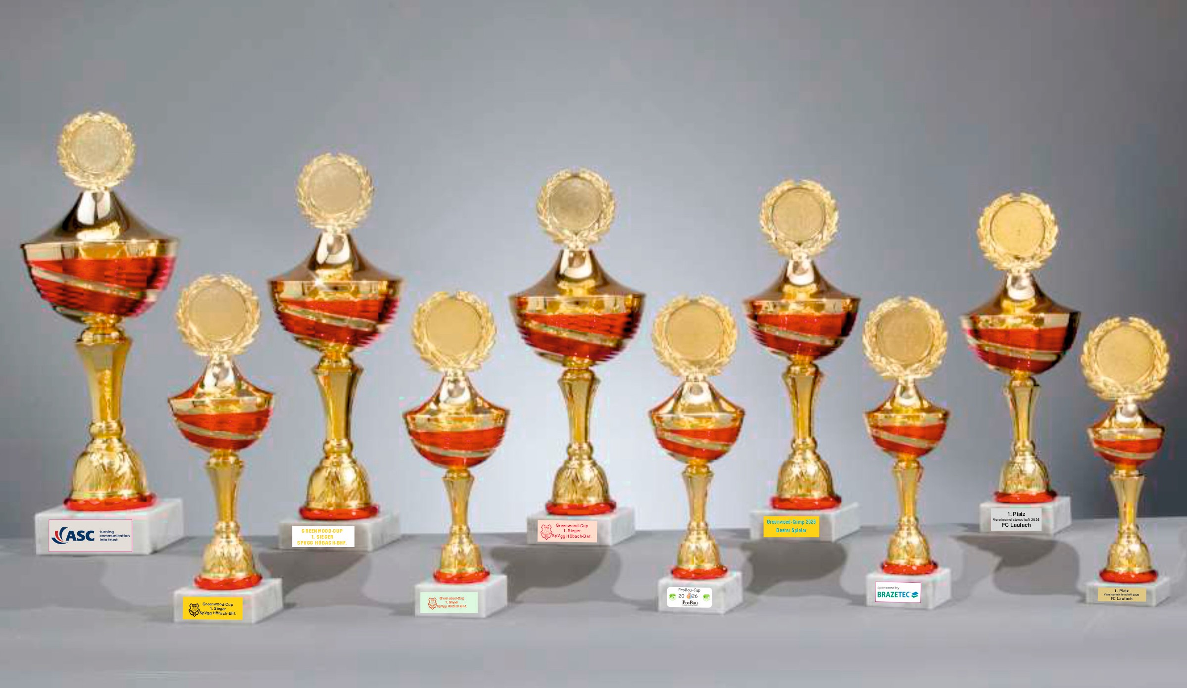 Pokal Golden Flame gold